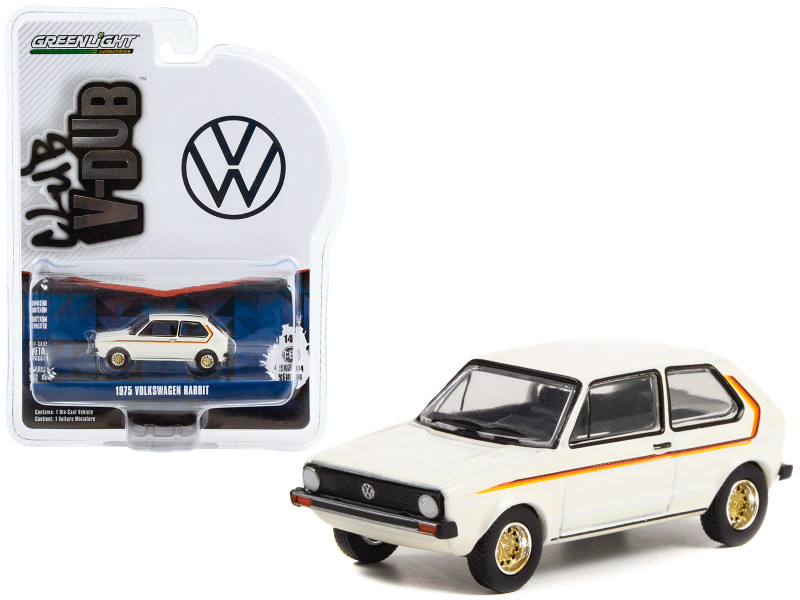 1975 Volkswagen Rabbit Pastel White with Stripes 