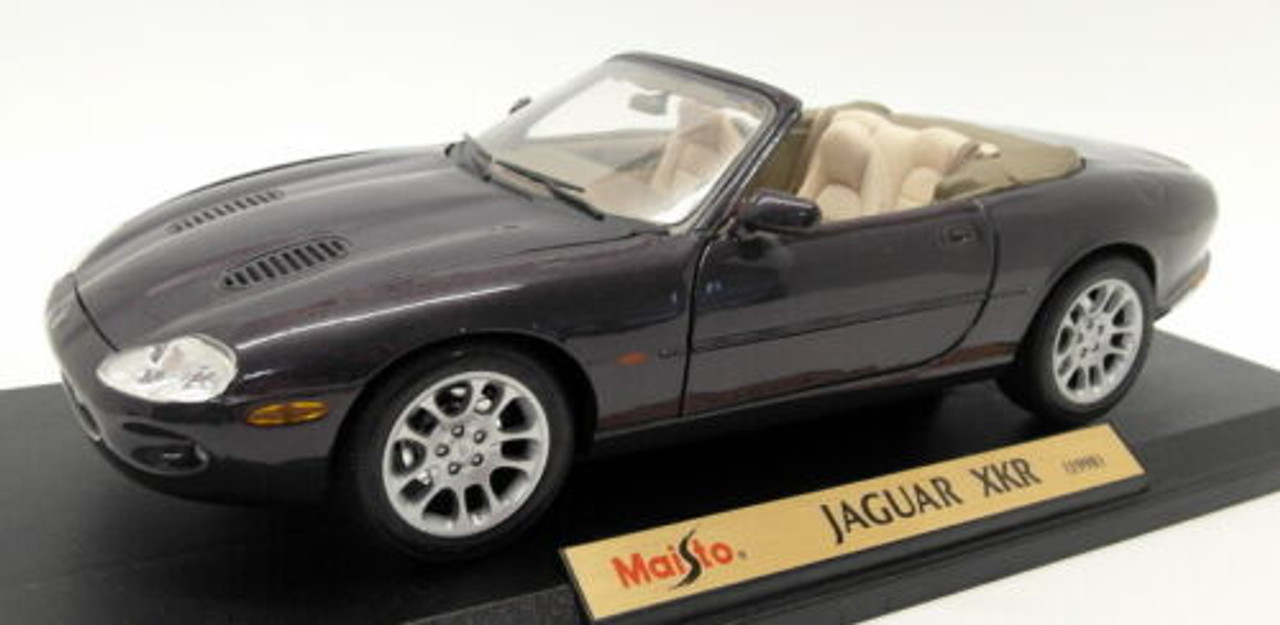 1/18 Maisto 1998 Jaguar XKR Convertible Purple Diecast Car Model