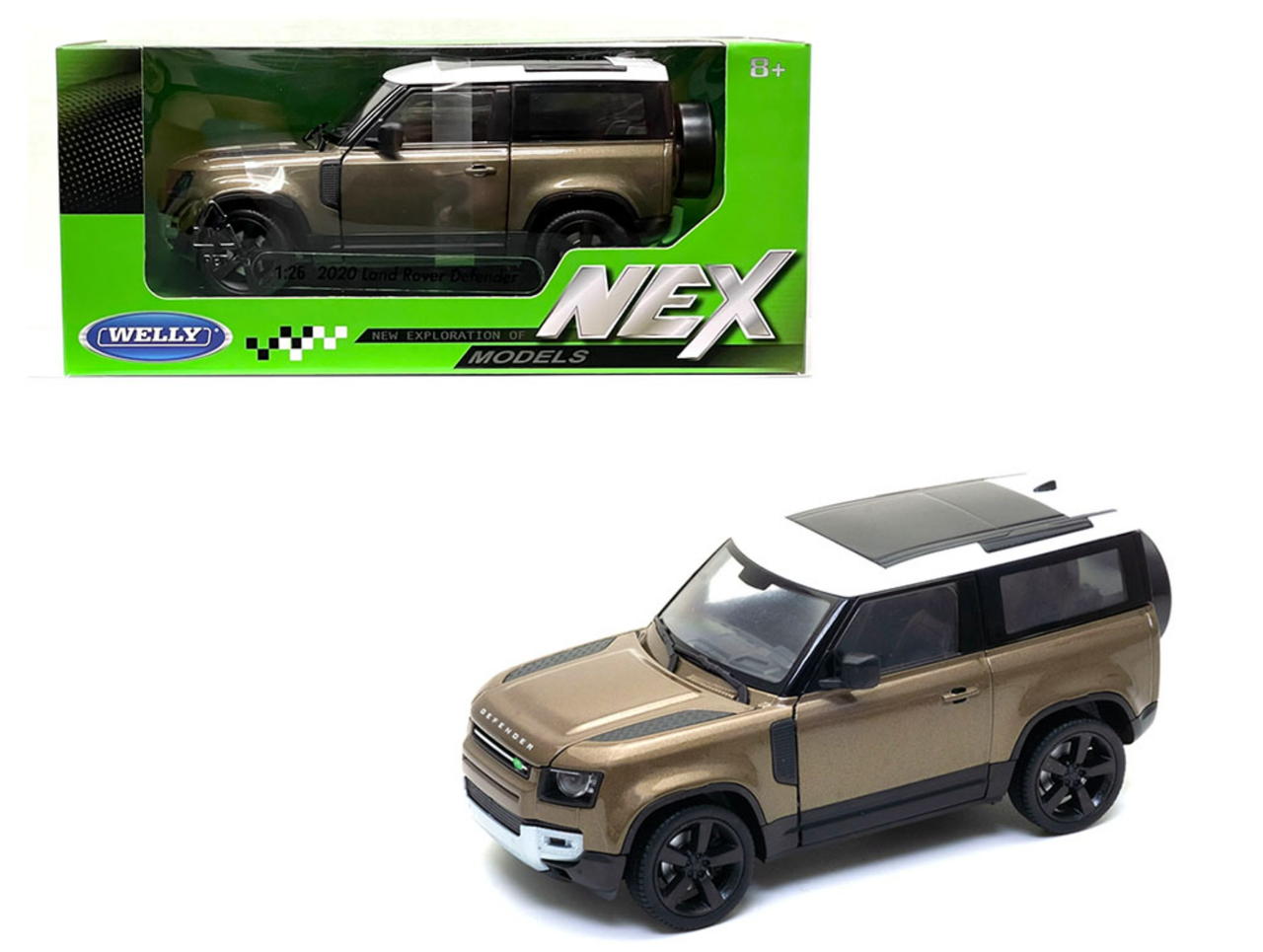 1/24 Welly 2020 Land Rover Defender 90 (Metallic Brown) Diecast Car Model