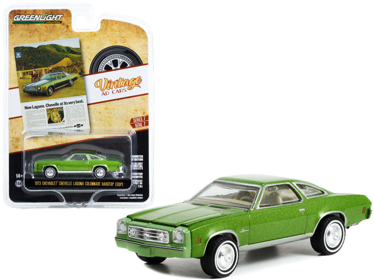 ブロンコ 1973 Chevrolet Chevelle Laguna Colonnade Hardtop Coupe Green