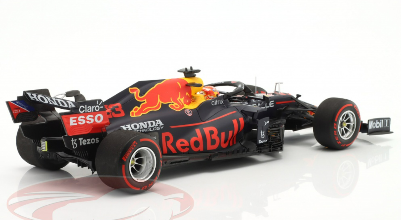 1/18 Minichamps 2021 Max Verstappen Red Bull RB16B #33 Winner Dutch GP Formula 1 World Champion Car Model