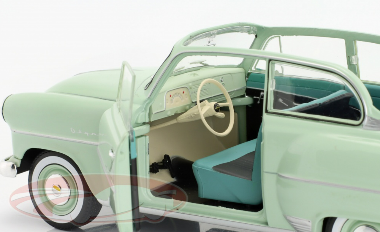 1/24 WhiteBox 1954 Opel Olympia Rekord (Light Green) Car Model