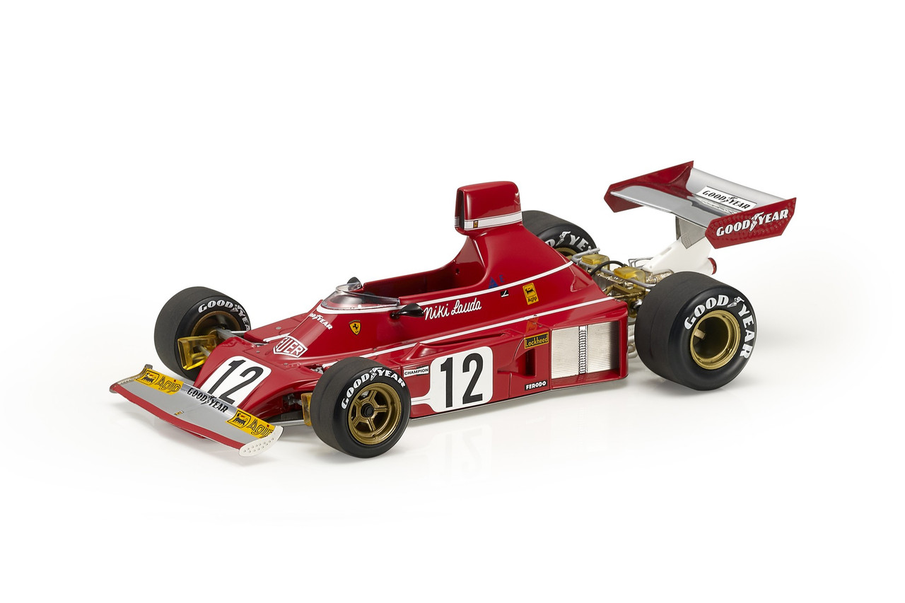 1/18 GP Replicas 1974 Ferrari 312 B3 Niki Lauda Spain GP Winner