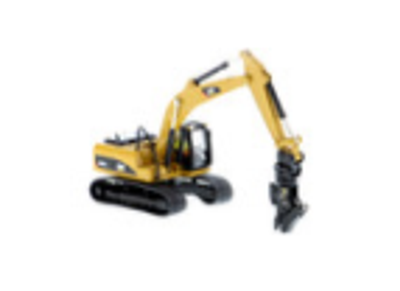 CAT Caterpillar 320D L Hydraulic Excavator with Multiple Work Tools and Operator "High Line" Series 1/87 (HO) Scale Diecast Model by Diecast Masters