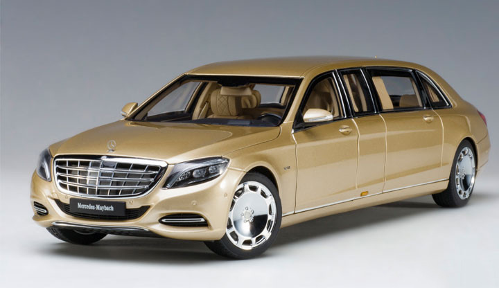 ミニカー AUTOart Mercedes Pullman s600 1/18 AUTOart Mercedes Maybach S 600 S600 Pullman (Gold) Car Model