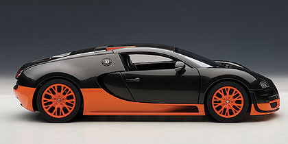 1/18 AUTOart Bugatti Veyron Super Sport (Carbon Black with Orange