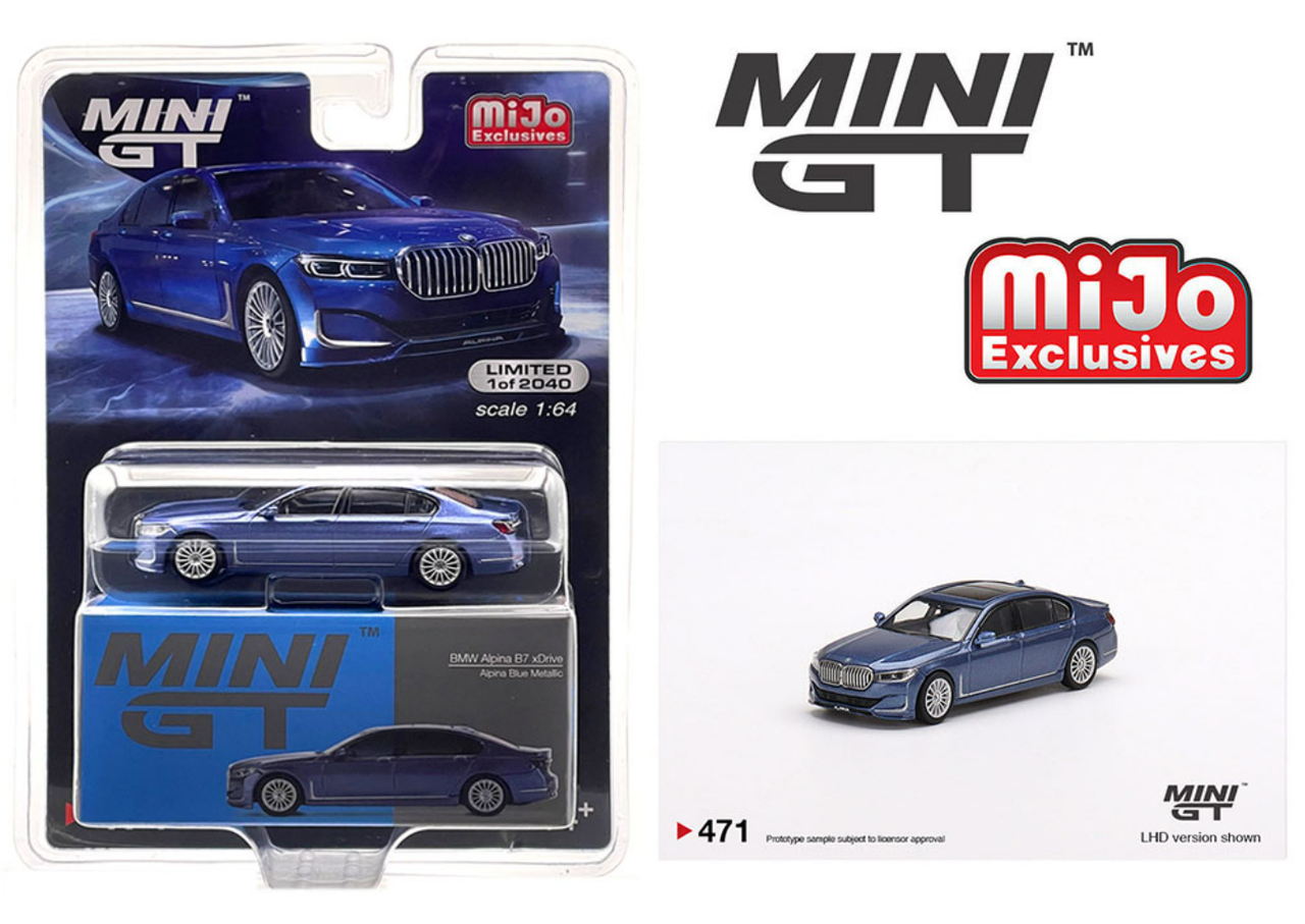 1/64 Mini GT BMW Alpina B7 xDrive Alpina (Blue Metallic) Diecast Car Model