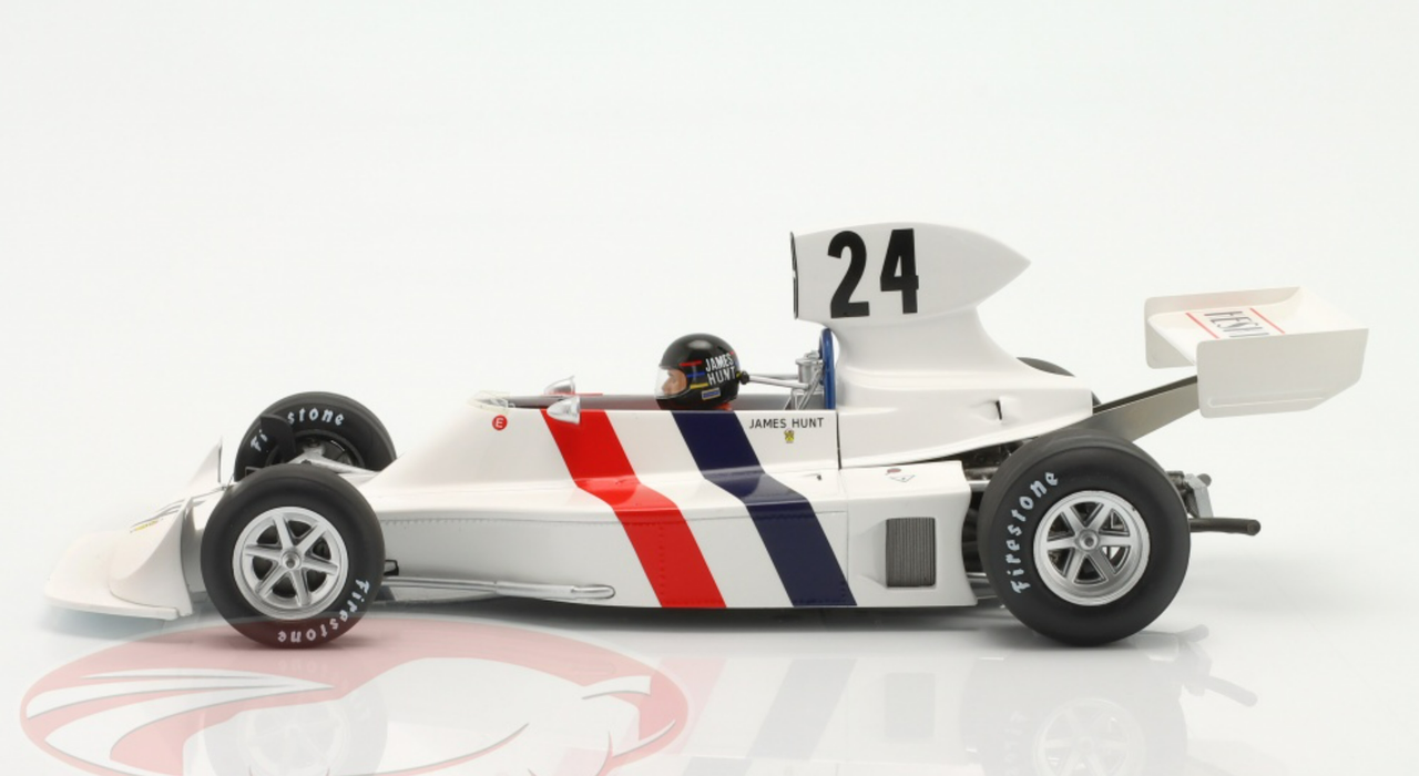 1/18 Spark 1974 James Hunt Hesketh 308 #24 3rd Sweden GP Formula 1 Car Model