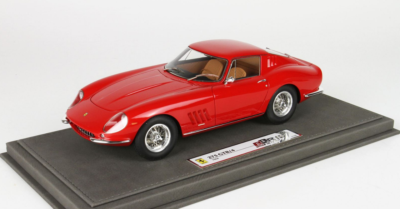 1/18 BBR 1966 Ferrari 275 GTB4 (Red) Resin Car Model Limited 250 Pieces