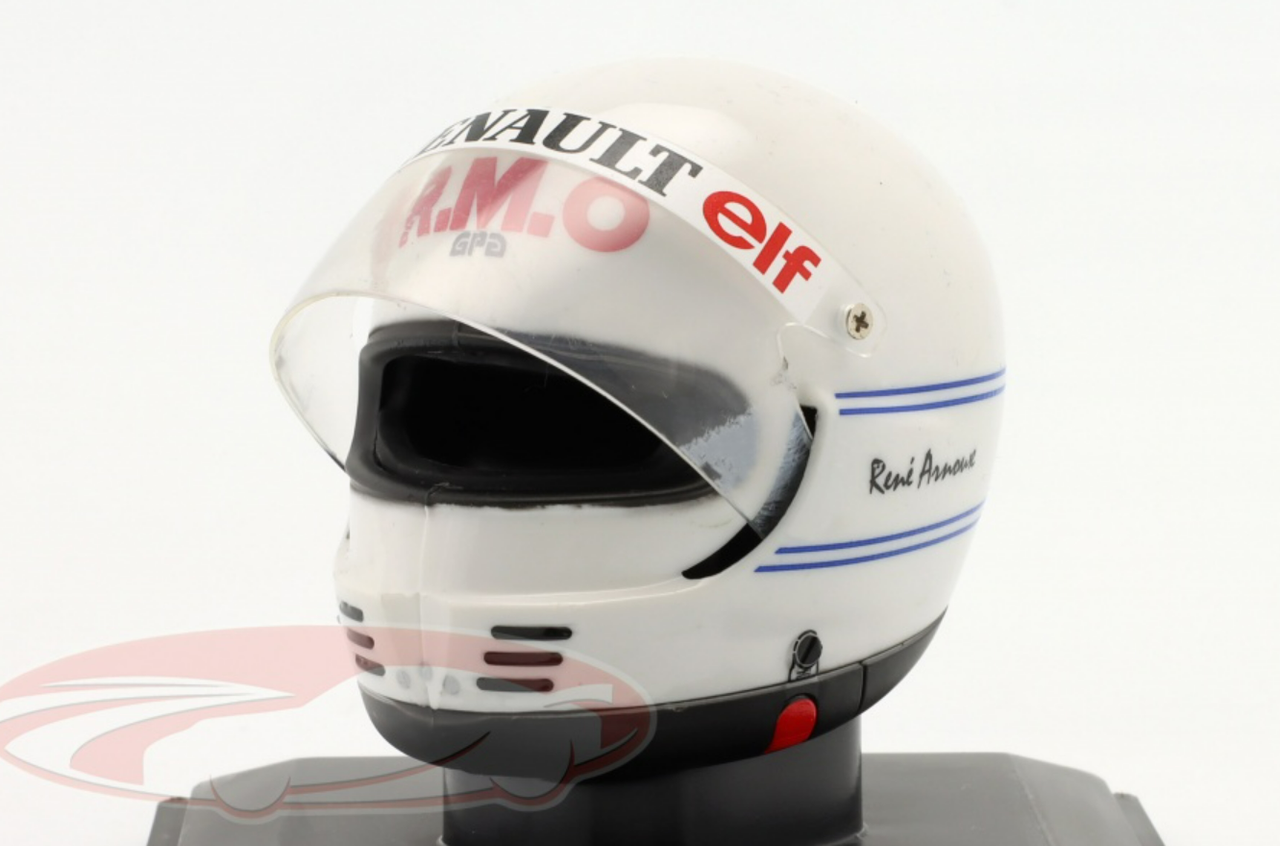 1/5 Spark 1981 Rene Arnoux #16 Equipe Renault Elf Formula 1 Helmet Model