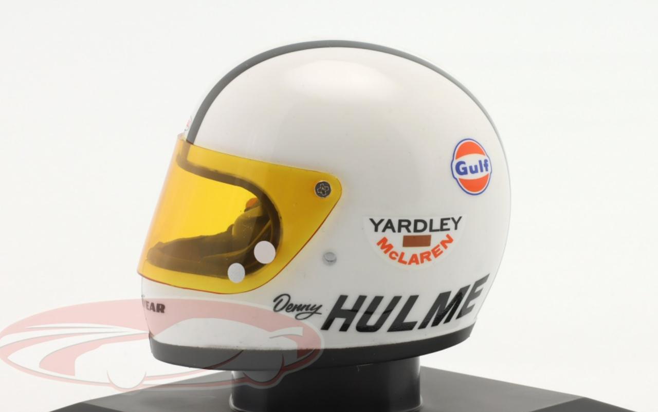 1/5 Spark 1972 Denny Hulme Yardley Team McLaren Formula 1 World Champion Helmet Model