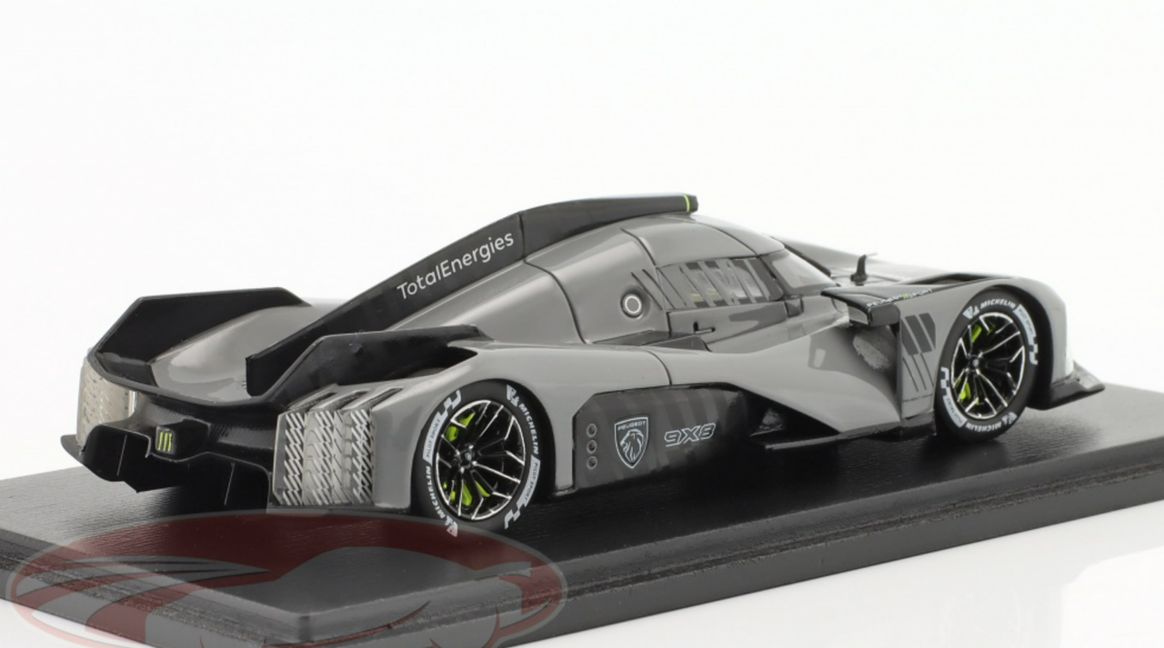 1/43 Spark 2021 Peugeot 9x8 Hypercar Prototype (Grey & Black) Car Model