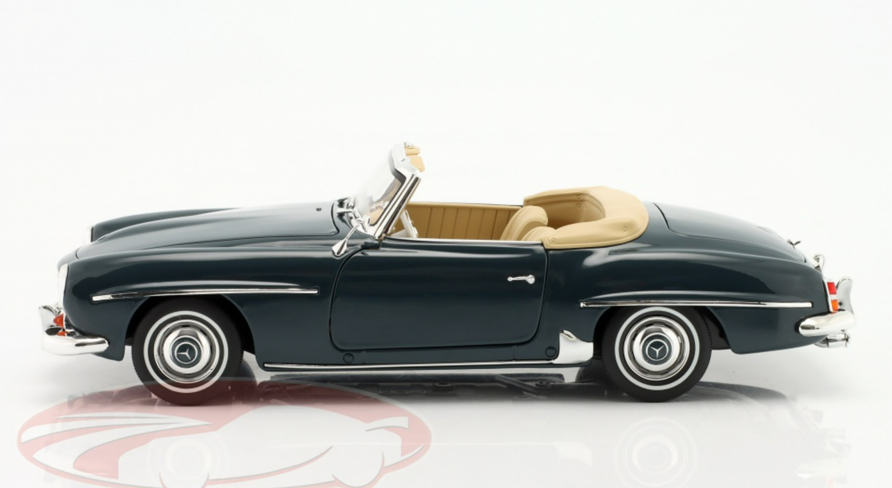 1/18 Dealer Edition 1955-1963 Mercedes-Benz 190 SL 190SL (W121) (Grey Blue) Diecast Car Model