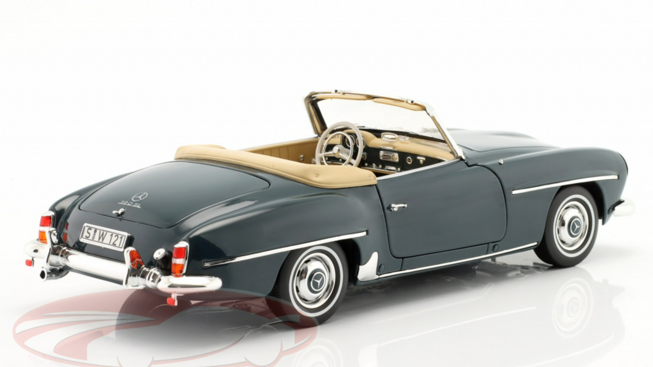 1/18 Dealer Edition 1955-1963 Mercedes-Benz 190 SL 190SL (W121) (Grey Blue) Diecast Car Model