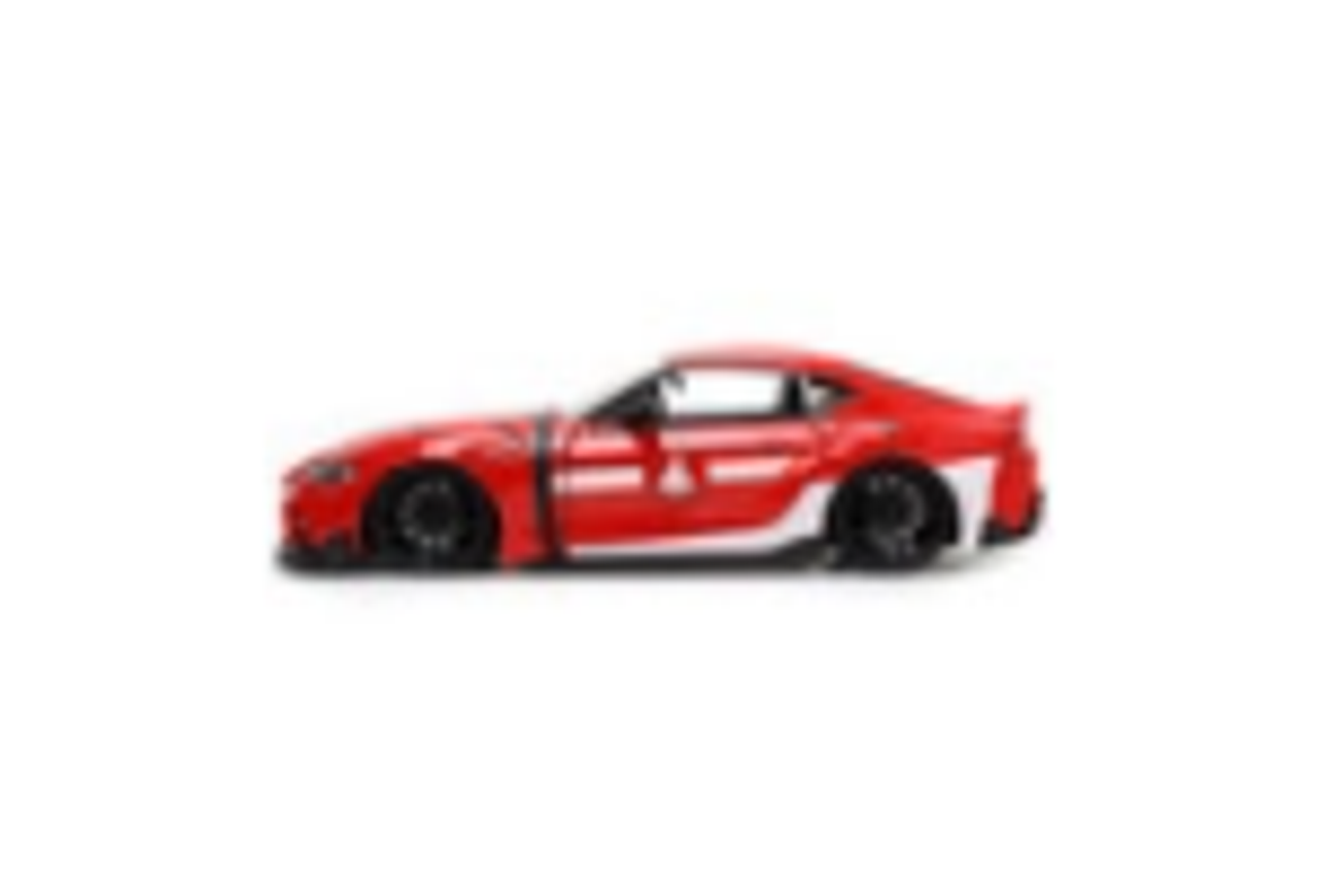 2020 Toyota Supra Red with Graphics and Miriya Sterling Diecast Figurine "Robotech" "Hollywood Rides" Series 1/24 Diecast Model Car by Jada