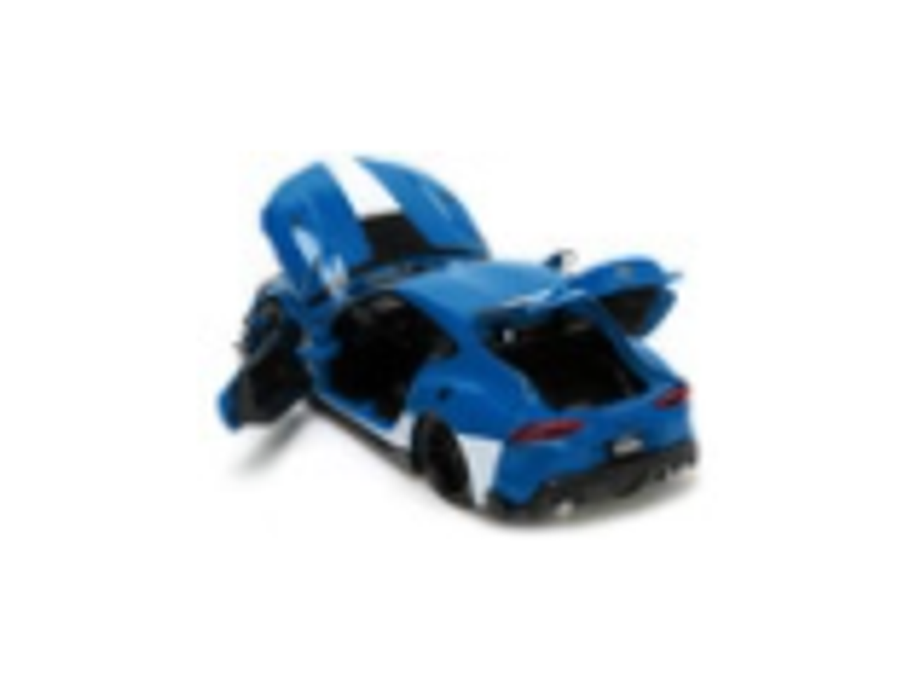 2020 Toyota Supra Blue with Graphics and Max Sterling Diecast Figurine "Robotech" "Hollywood Rides" Series 1/24 Diecast Model Car by Jada