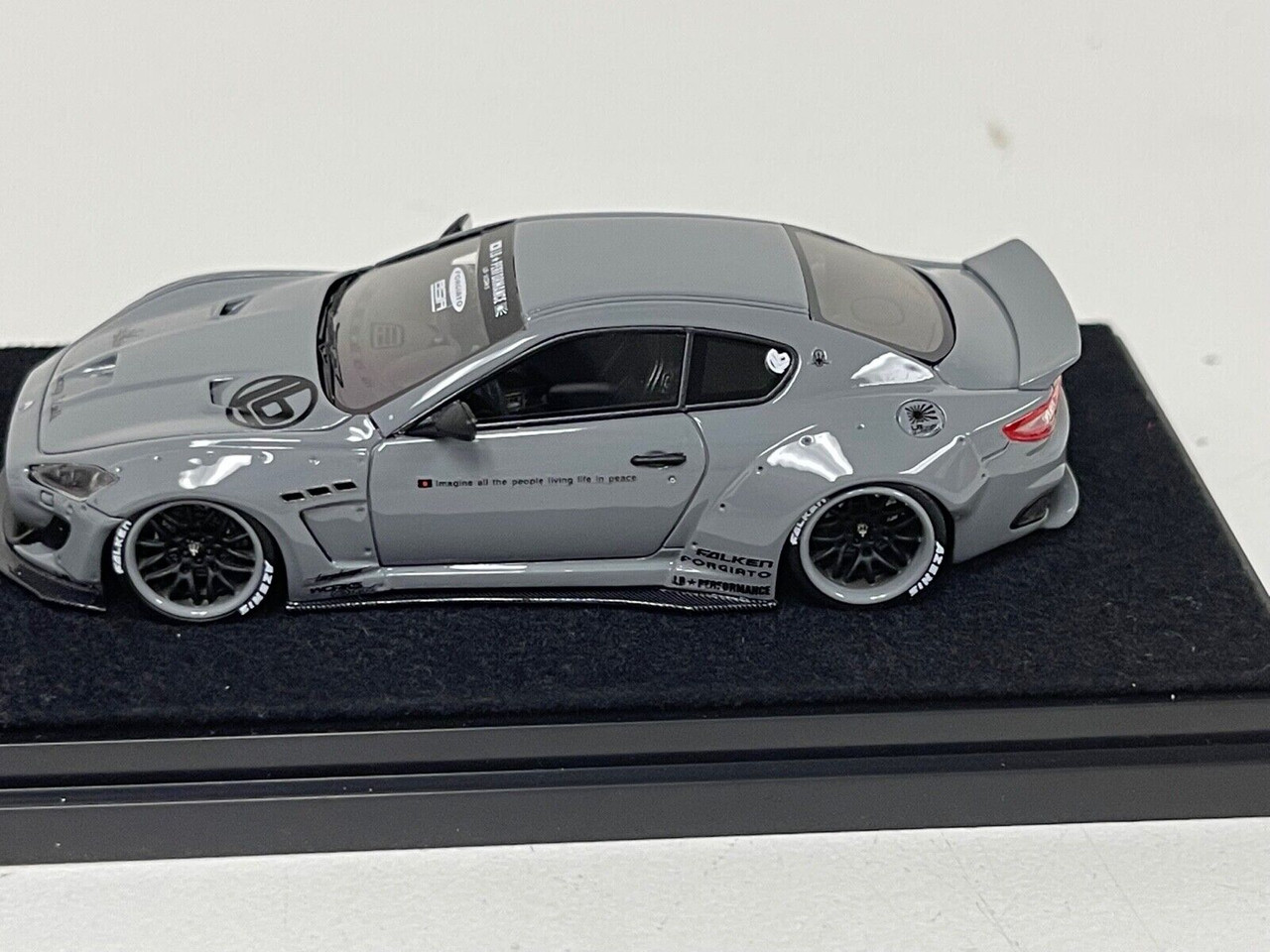 YM In Stock 1:64 LBWK GranTurismoS GTS Fight Grey Resin Diorama Car Model  Collection Miniature Carros Toys