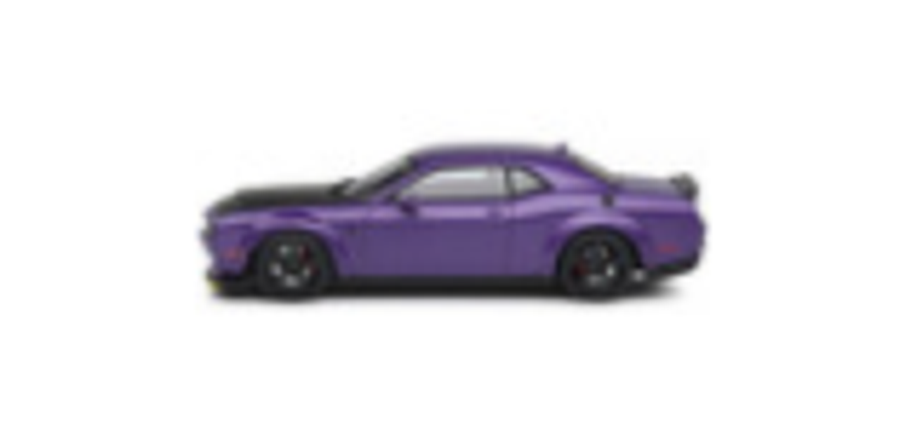 2018 Dodge Challenger SRT Demon V8 6.2L Plum Crazy Purple with Matt Black Hood 1/43 Diecast Model Car by Solido