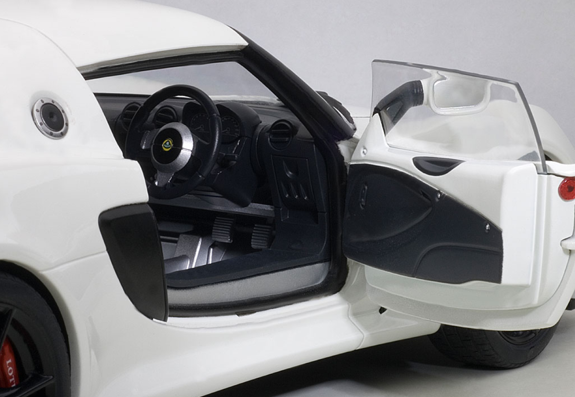 Modèle Réduit Diecast AUTOart Lotus Exige S 1/18 - Voiture De Sport Blanche/rouge/jaune - Neuf