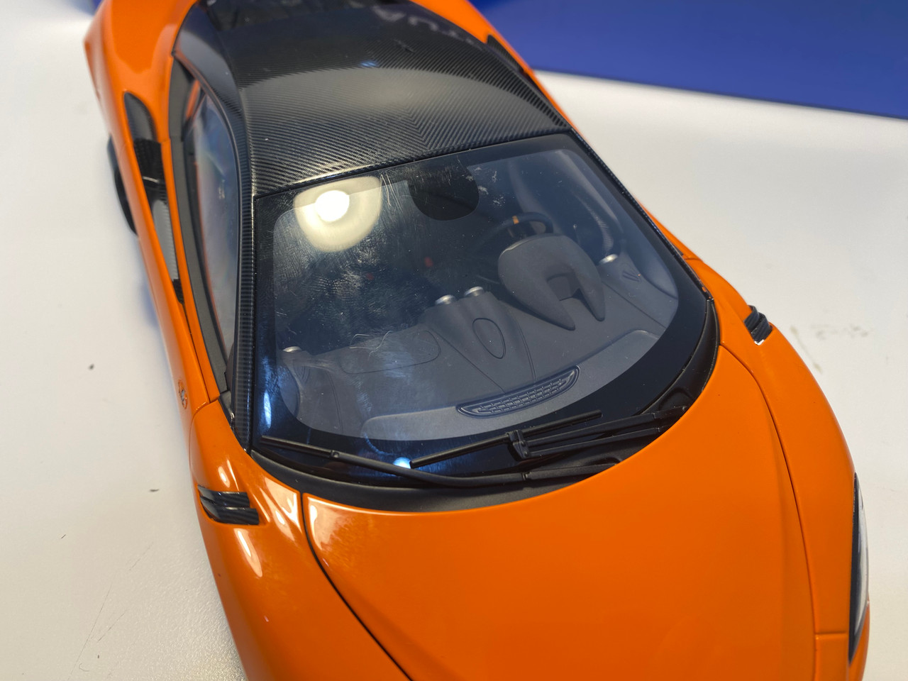 DAMAGED AS-IS 1/18 AUTOart McLaren 600LT (Myan Orange) Car Model