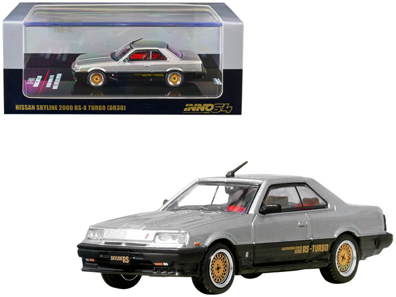  1/64 INNO NISSAN SKYLINE 2000 TURBO RS-X (DR30) Silver/Black