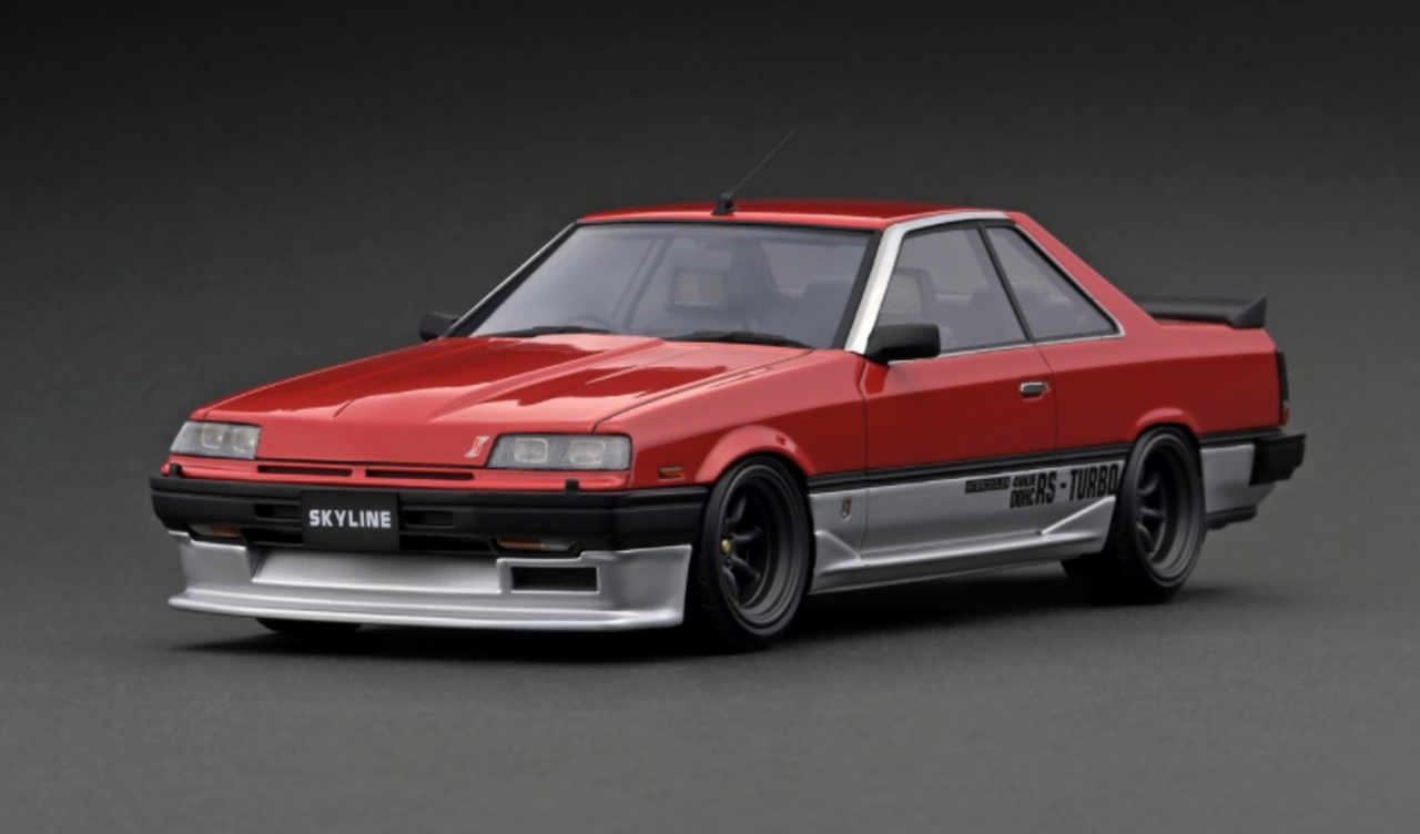  1/18 Ignition Model Nissan Skyline 2000 RS-X Turbo-C (R30) Red/Silver