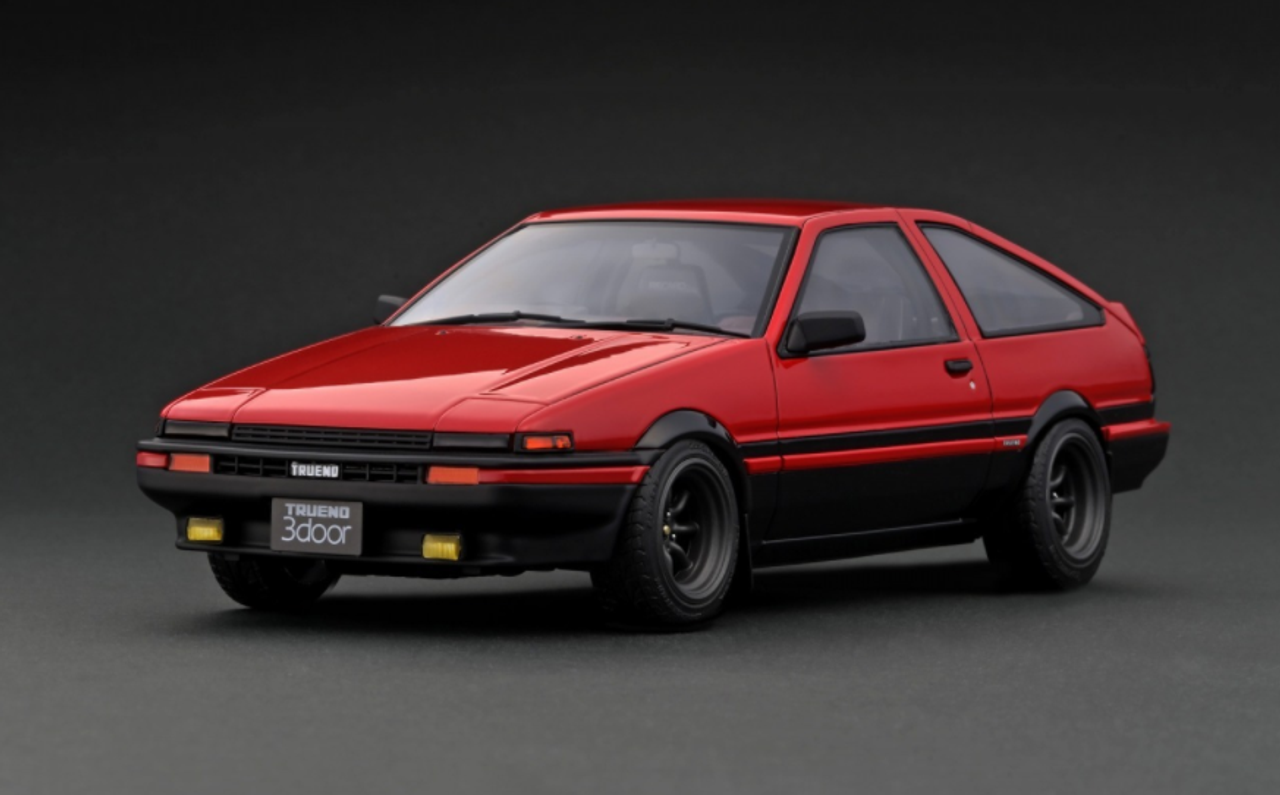 1/18 Ignition Model Toyota Sprinter Trueno 3Dr GT Apex (AE86) Red/Black 