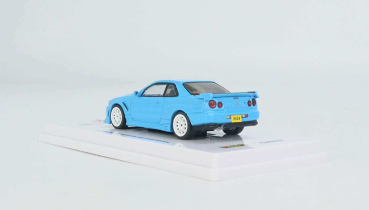  1/64 INNO Nissan Skyline R34 Baby Blue ( Hong Kong ToyCar Salon 2022 Event Edtion) Diecast Car Model