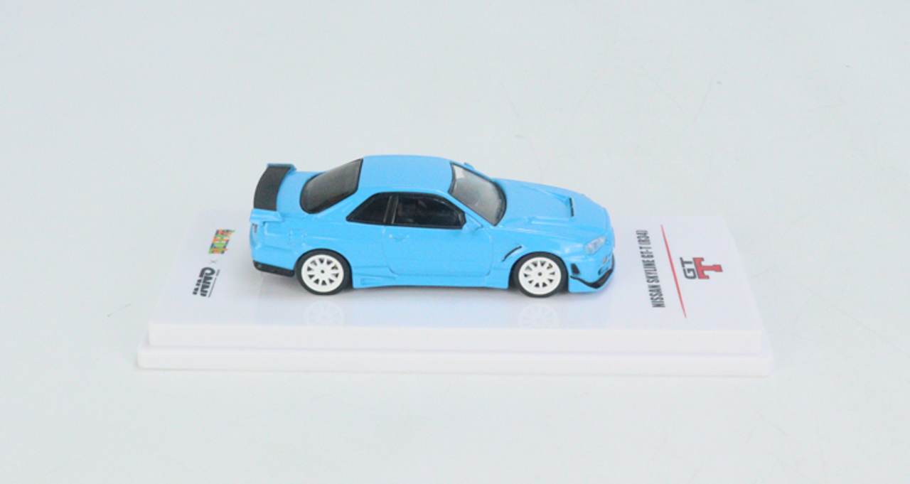  1/64 INNO Nissan Skyline R34 Baby Blue ( Hong Kong ToyCar Salon 2022 Event Edtion) Diecast Car Model