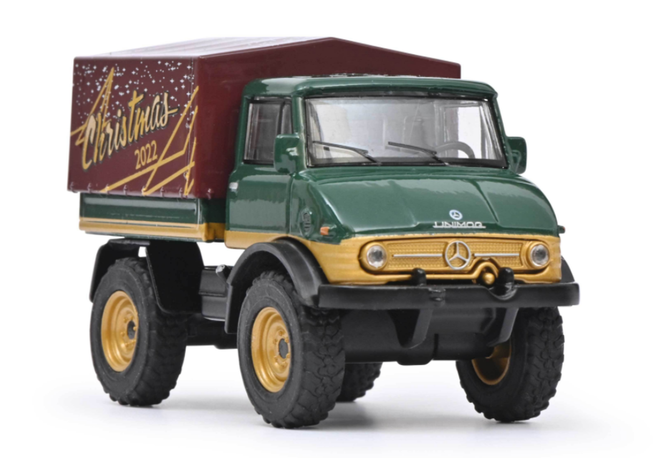 1/64 Schuco Mercedes -Benz Unimog U406 CHRISTMAS Diecast Car Model