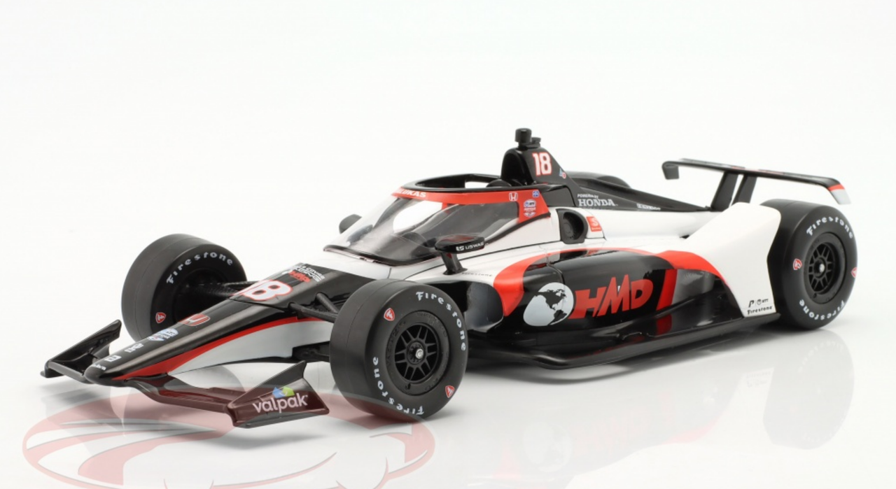 1/18 Greenlight 2022 David Malukas Honda #18 IndyCar Series Dale Coyne Racing with HMD Car Model