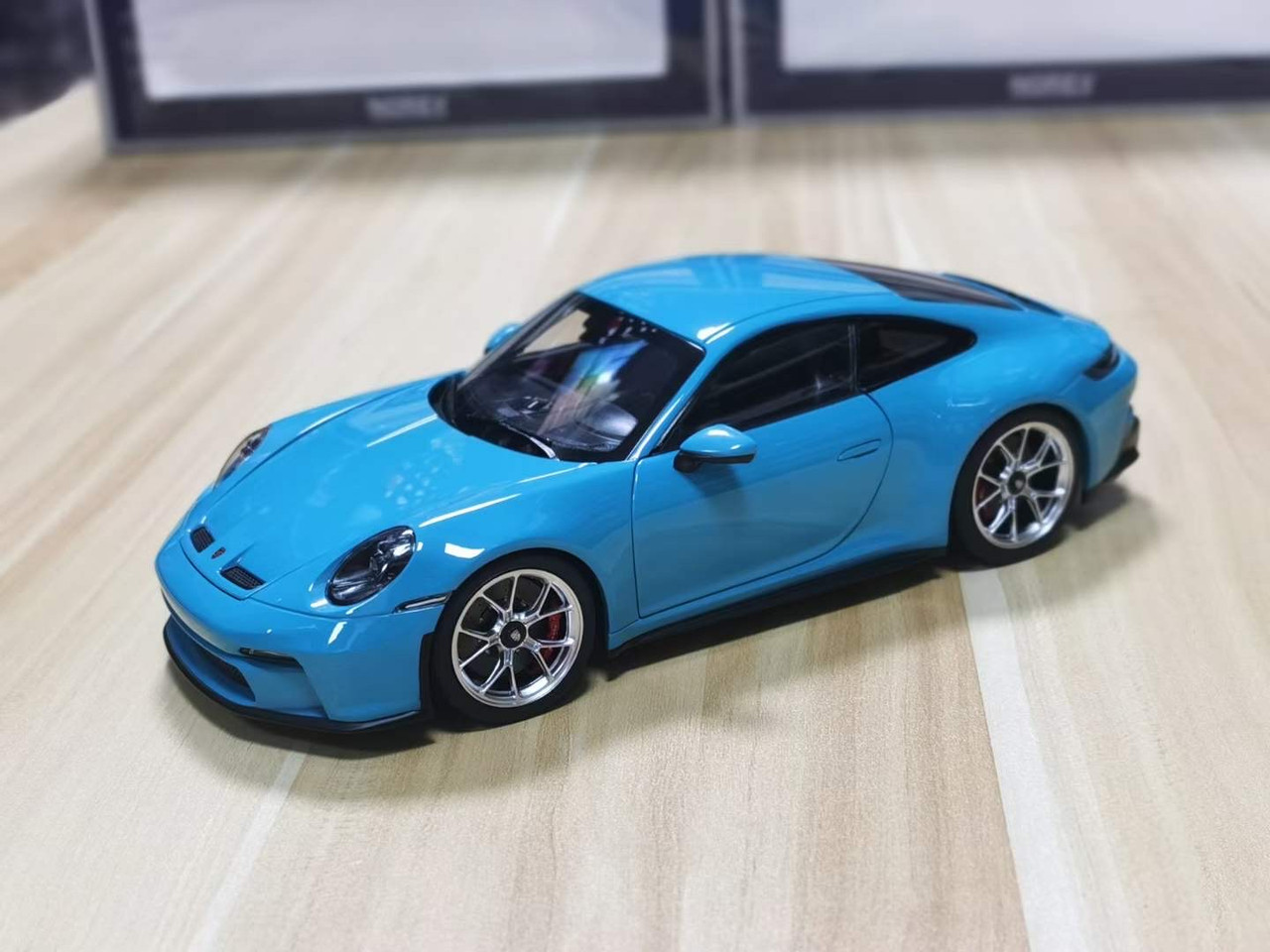 1/18 Norev 2021 Porsche 911 992 GT3 Touring (Blue) Diecast Car Model ...