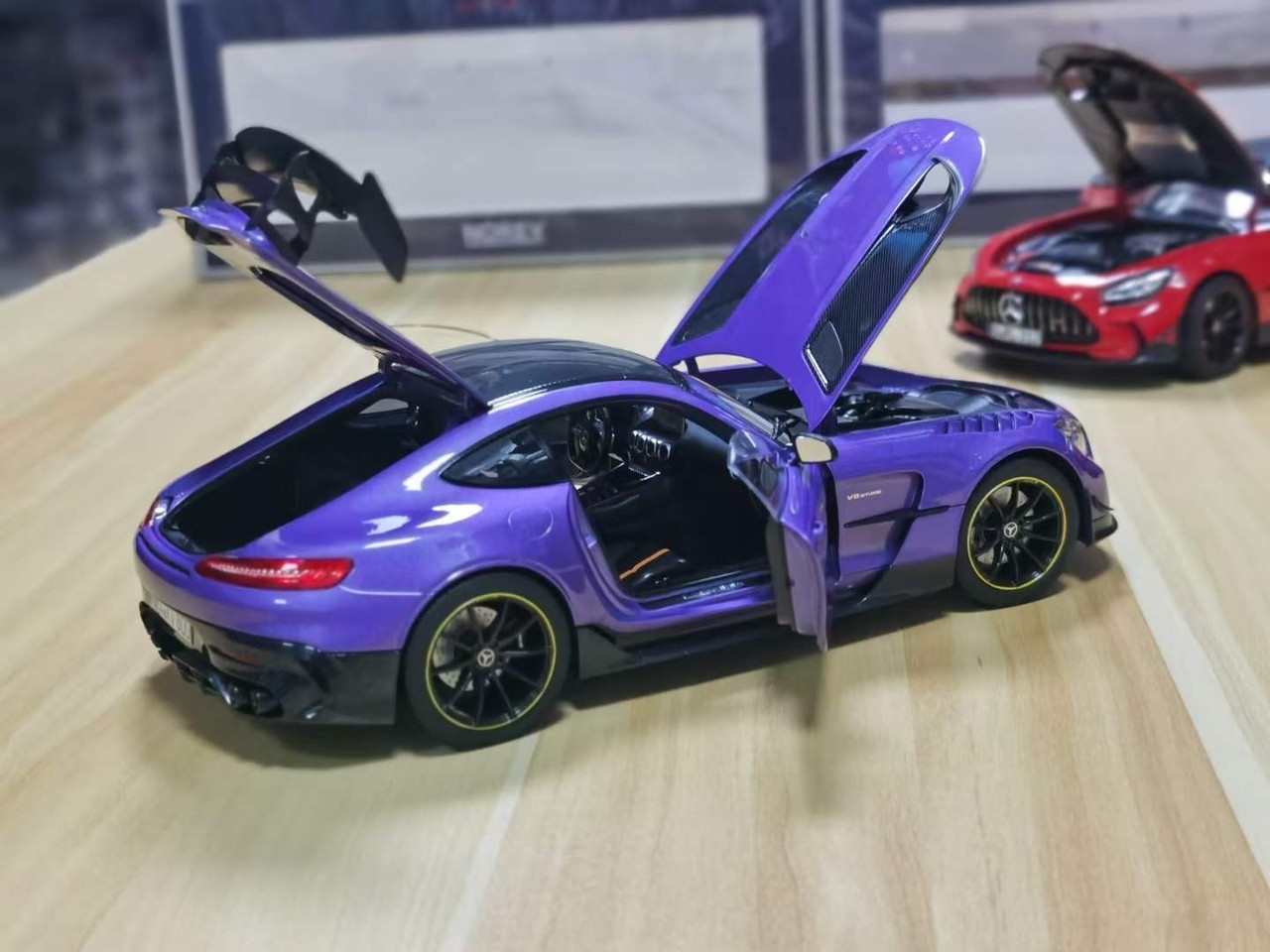 1/18 Norev Mercedes-Benz AMG GTR Black Series (Metallic Purple) Diecast Car Model