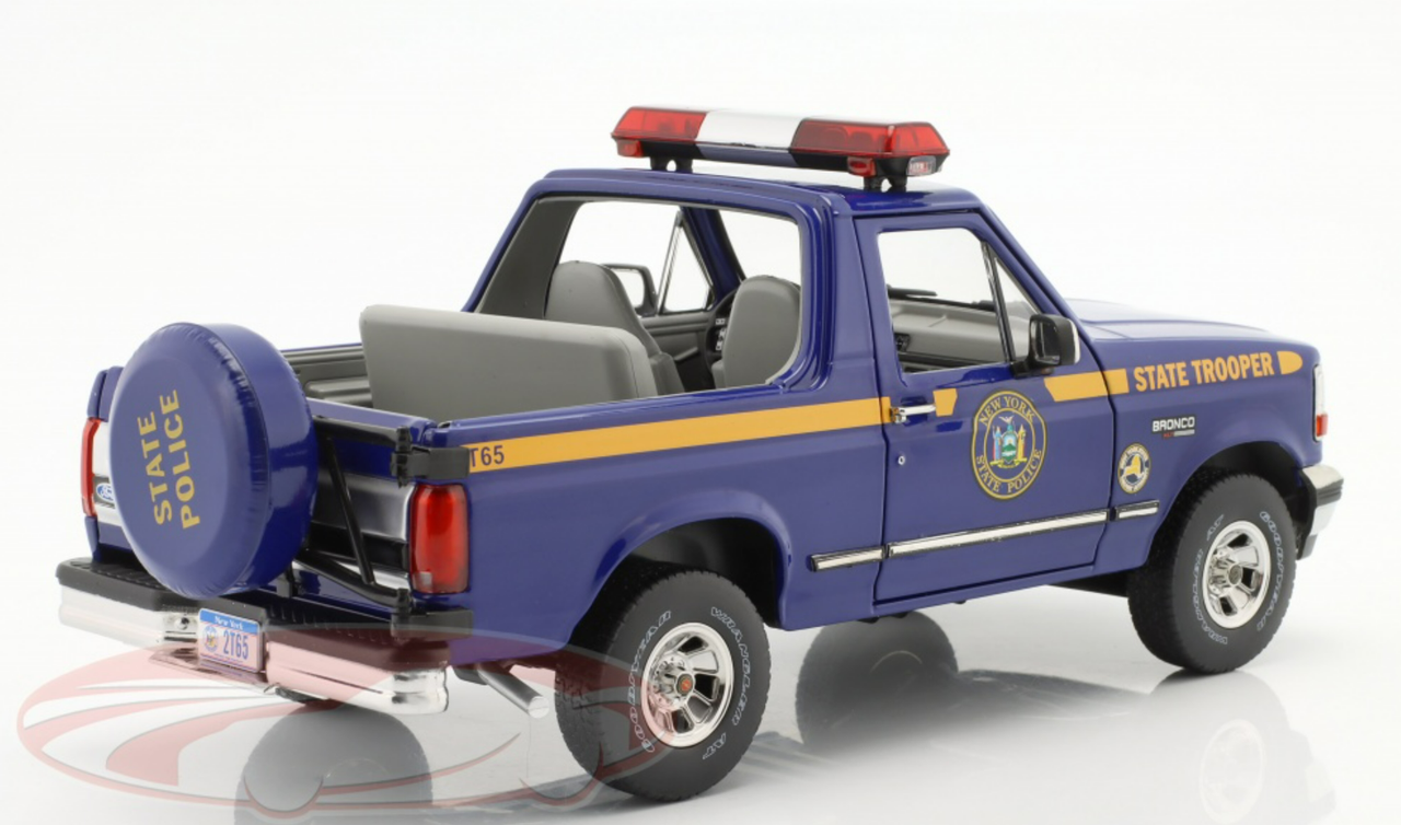 1/18 Greenlight 1996 Ford Bronco XLT New York State Police Diecast Car Model