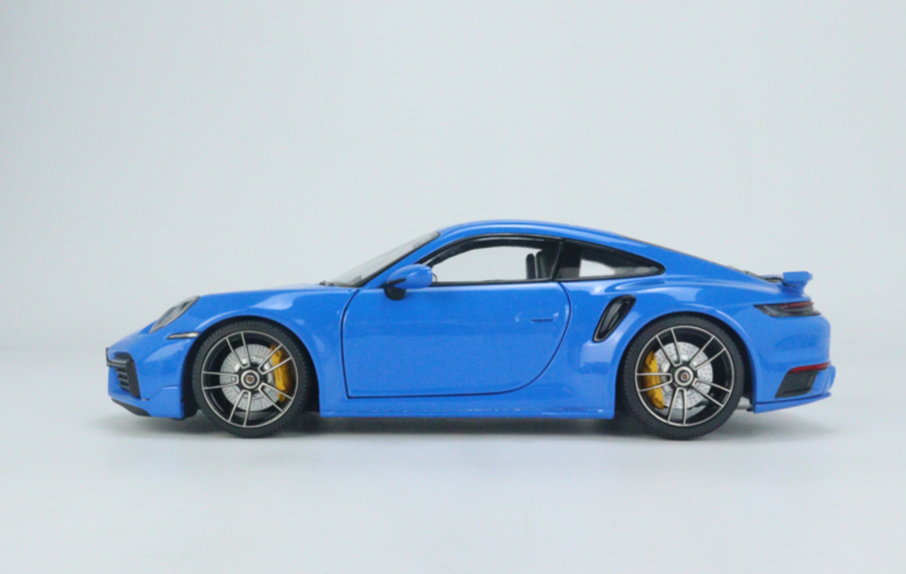 1/18 Minichamps Porsche 911 992 Turbo S (Shark Blue) 911 Turbo SportDesign Diecast Car Model Limited 300 Pieces