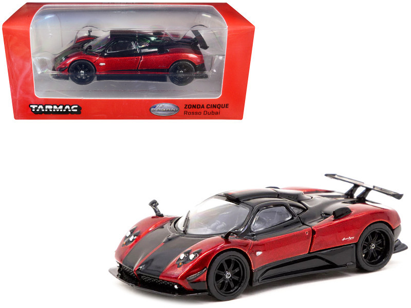 1/64 Tarmac Works Pagani Zonda Cinque Rosso Dubai Red Diecast Car