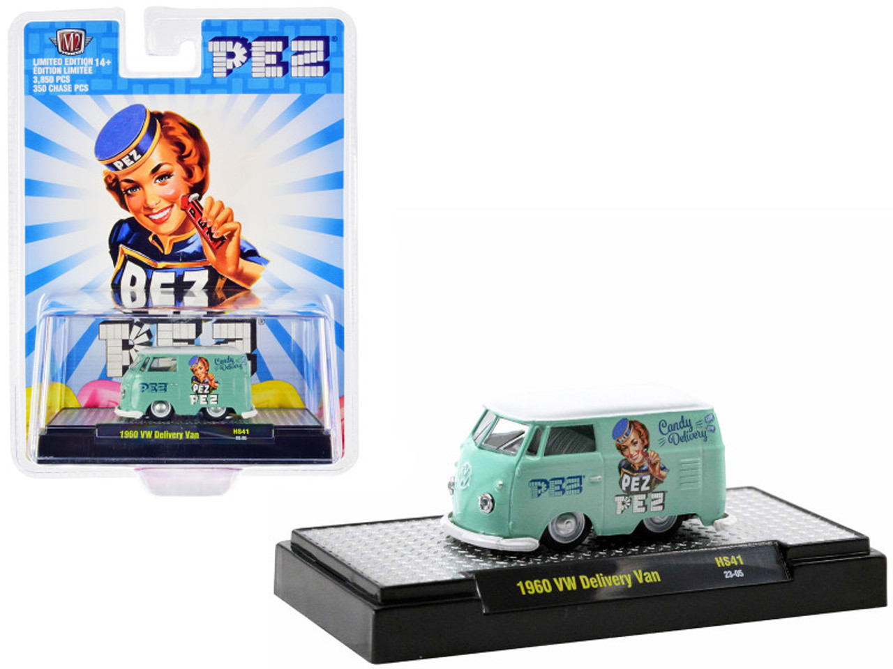 1/64 M2 Machines 1960 Volkswagen VW Delivery Van Short Bus Custom PEZ Diecast Car Model