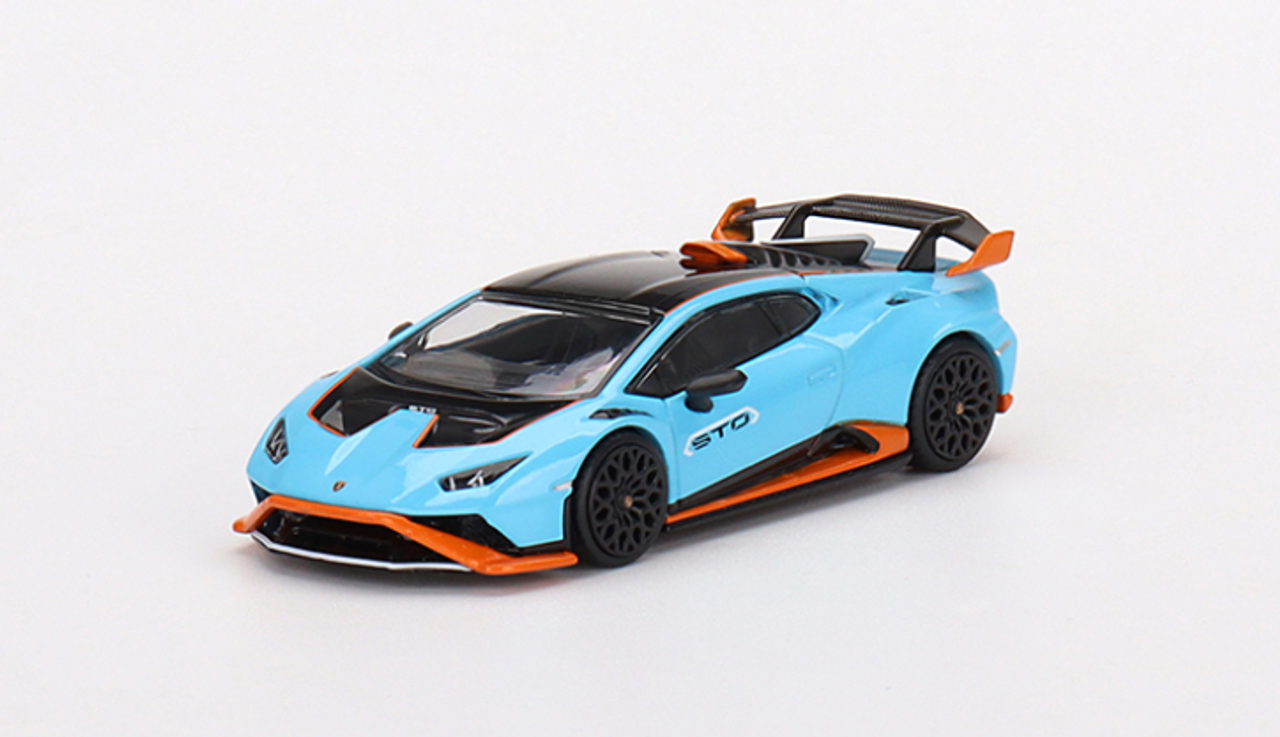 1/64 MINIGT  Lamborghini Huracán STO Blu Laufey