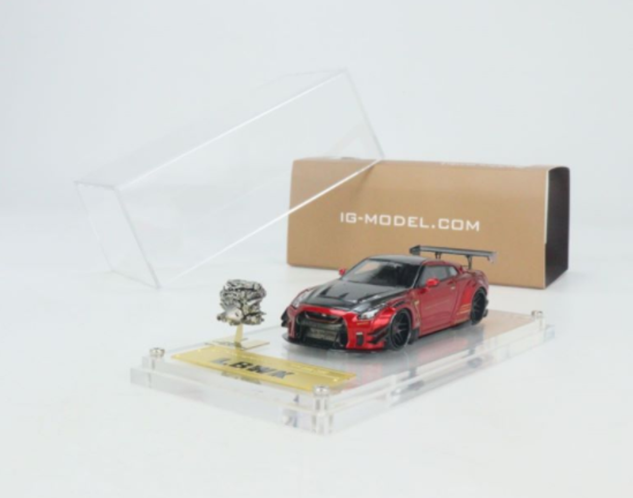 1/64 Ignition Model LB-WORKS Nissan GT-R R35 type 2 Red With Engine