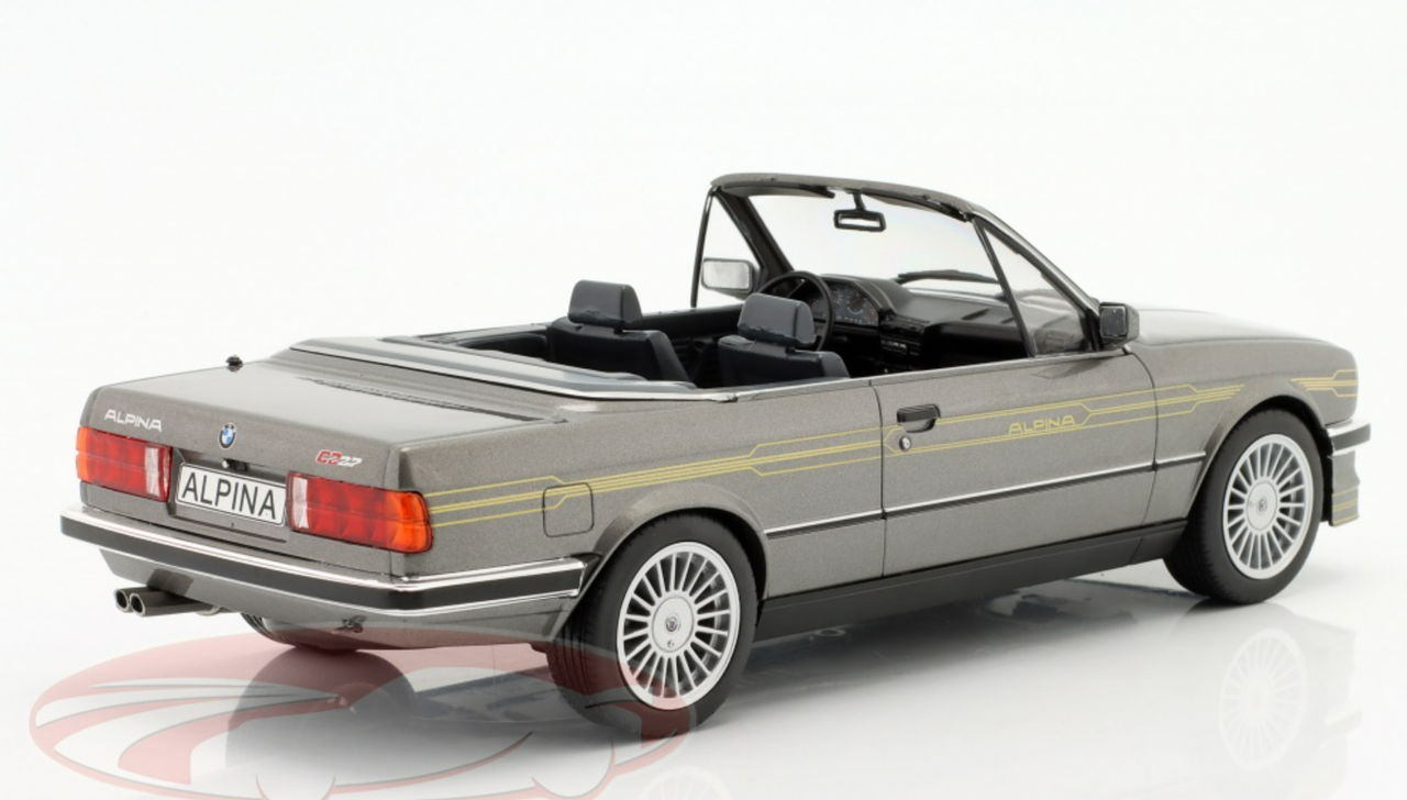 1/18 Model Car Group 1986 BMW Alpina C2 2.7 E30 Convertible (Grey Metallic) Car Model