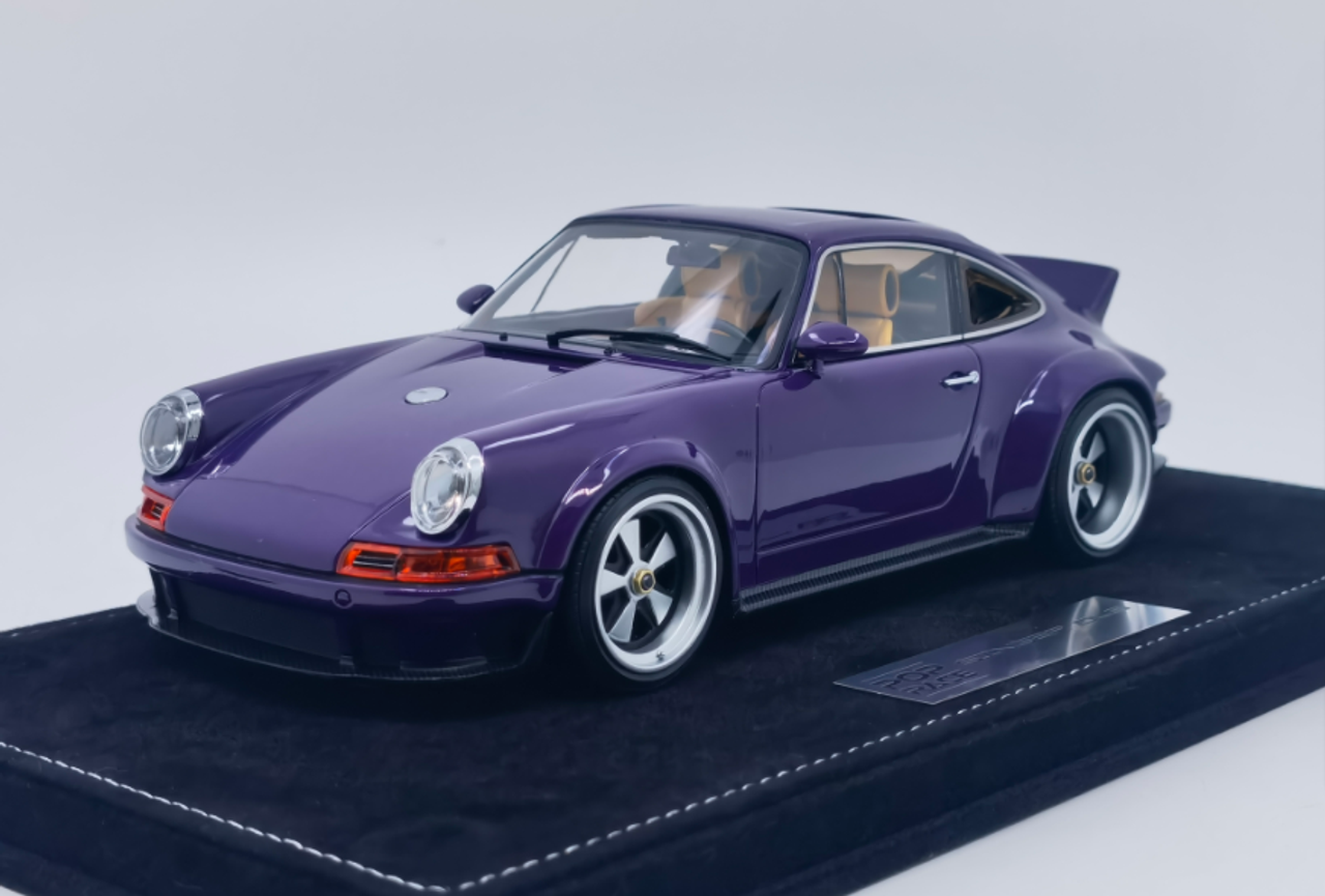 1/18 POPRACE Porsche 911(964) Singer DLS - Purple with display case and  cover Resin Car Model