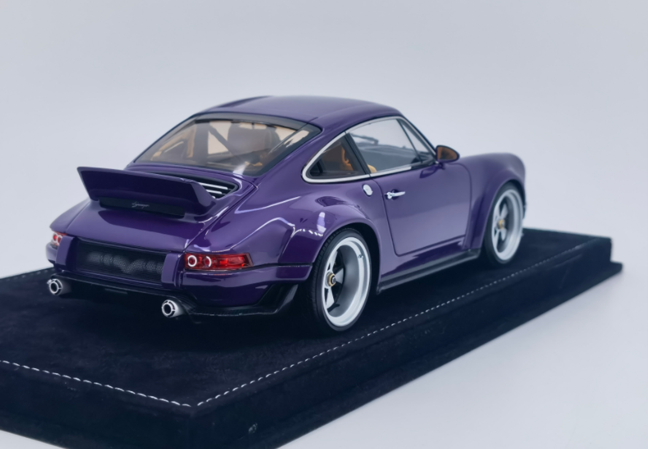  1/18 POPRACE Porsche 911(964) Singer DLS - Purple with display case and cover Resin Car Model