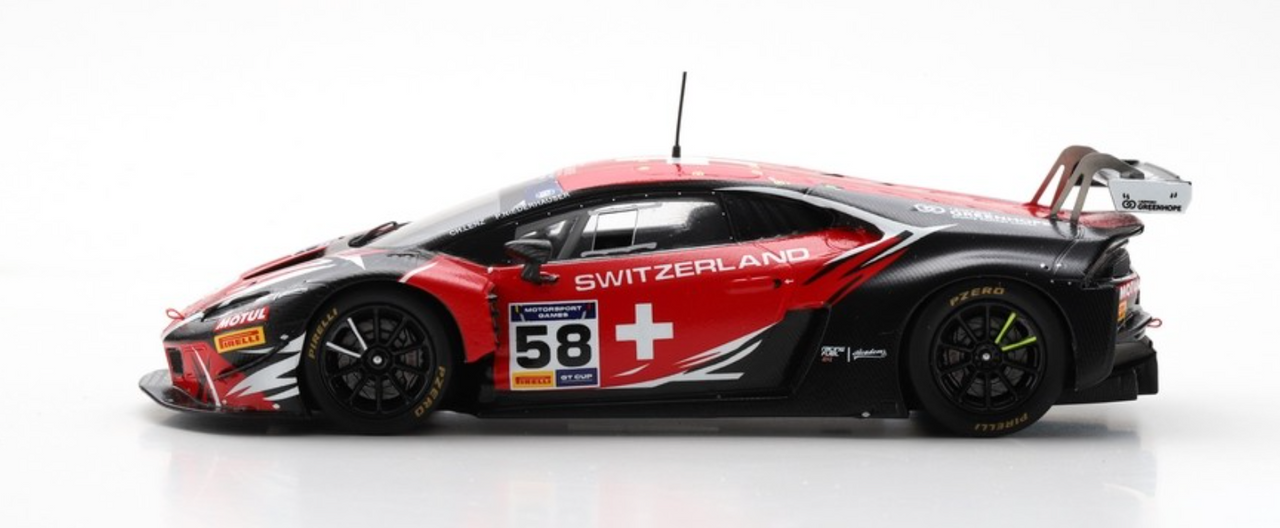 1/43 Team Switzerland - Lamborghini Huracán GT3 EVO No.58 FIA Motorsport Games GT Cup Vallelunga 2019 C. Lenz - P. Niederhauser