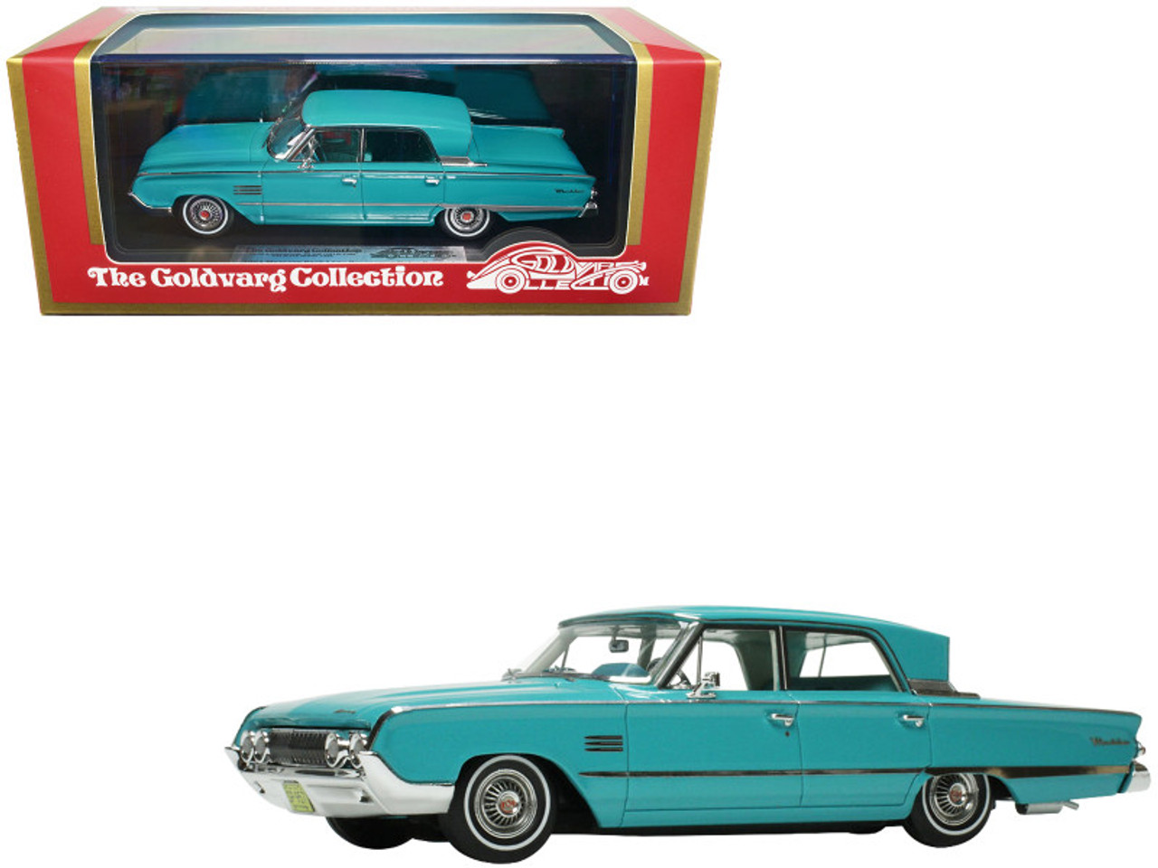 1964 Mercury Park Lane Breezeway Peacock Blue with Blue Interior Limited Edition to 210 pieces Worldwide 1/43 Model Car by Goldvarg Collection
