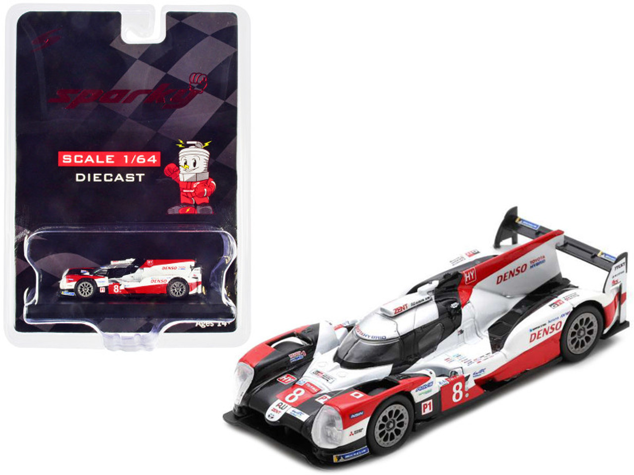 Toyota TS050 Hybrid #8 Sebastien Buemi - Brendon Hartley - Kazuki Nakajima Toyota Gazoo Racing Winner 24 Hours of Le Mans (2020) 1/64 Diecast Model Car by Sparky