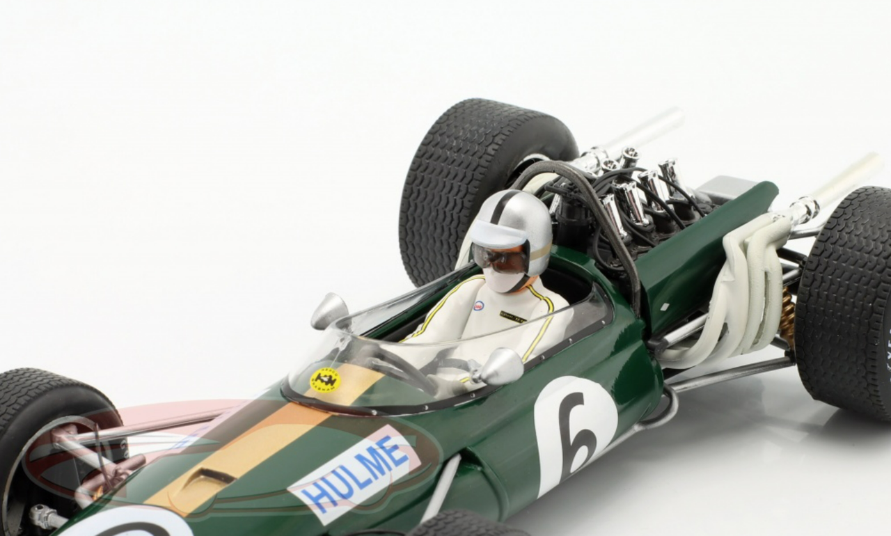 1/18 Modelcar Group 1966 Denis Hulme Brabham BT20 #6 2nd Great Britain GP Formula 1 Car Model