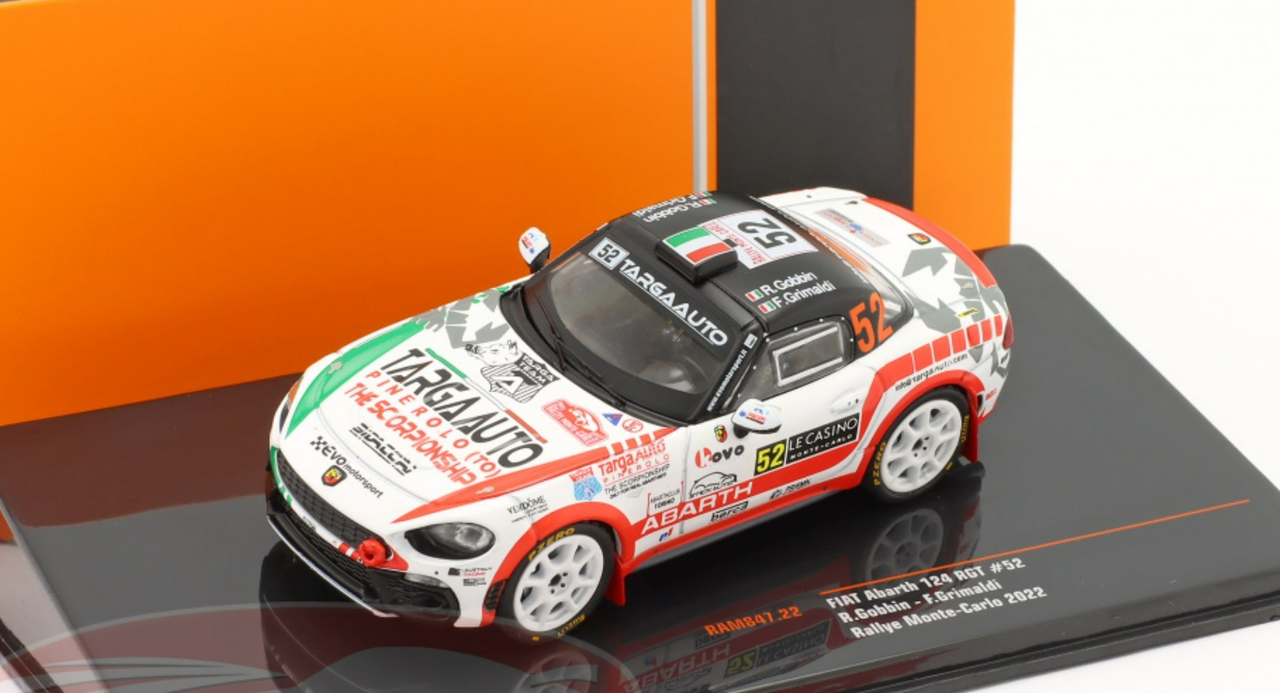 Ixo 1/43 Fiat Abarth 124 RGT N°23 – Rallye Monte-Carlo 2018 – Ciamin / La Haye