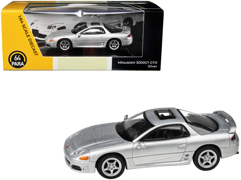 Mitsubishi 3000GT GTO Silver Metallic with Sunroof 1/64 Diecast