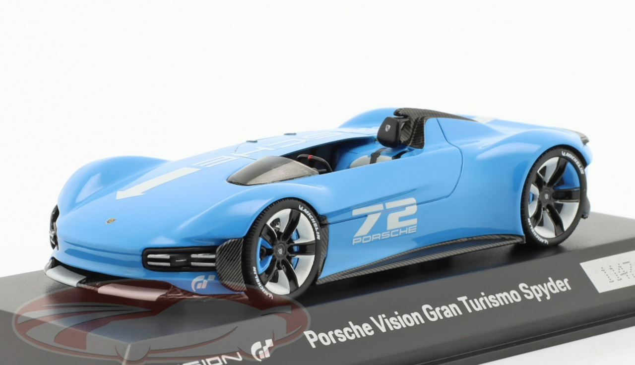 1/43 Dealer Edition Porsche Vision Grand Turismo Spyder (Blue) Car Model