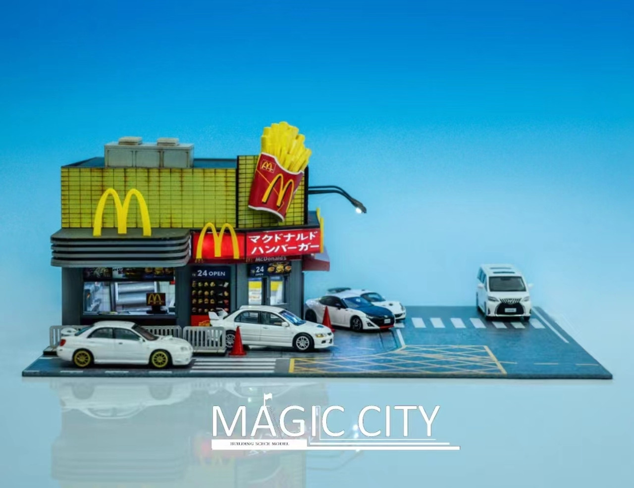 1/64 Magic City Japan Street McDonald Shop Diorama (cars & figures NOT included)